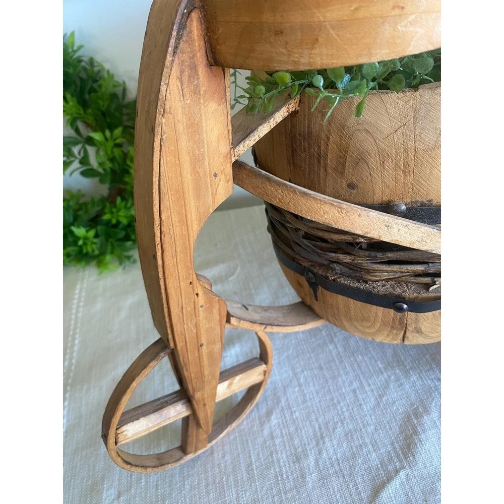 Vintage Granny Cottage Basket Tricycle Planter